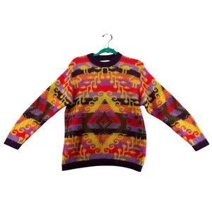 Vintage‎ United Colors of Benetton Vintage Patterned Sweater Colorful SIZE 48